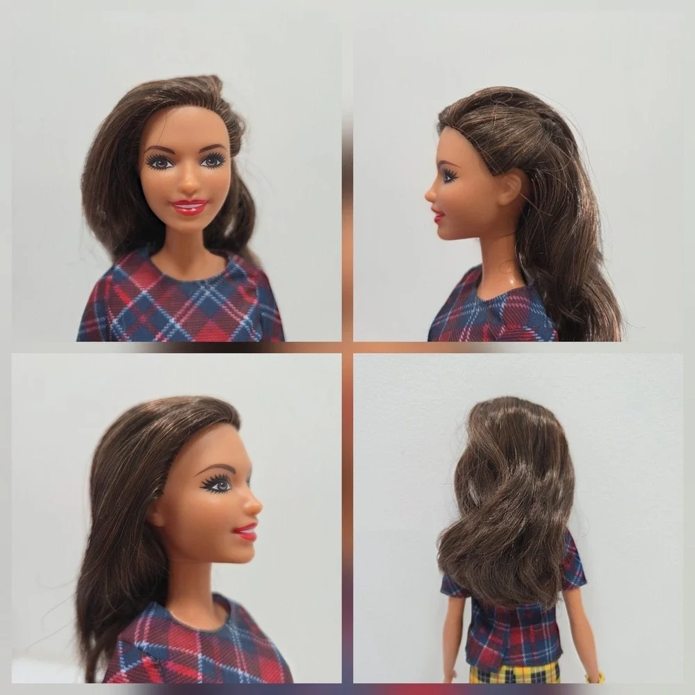 Mattel Barbie FASHIONISTAS #52 Tall PLAID ON PLAID Doll Hispanic Complete